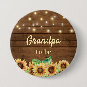 Opa als neue Großvater Rustikale Babydusche Button (Vorderseite)