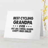 Opa am besten zum Fahrrad je Vatertag Großvater Karte (Gelbe Blume)