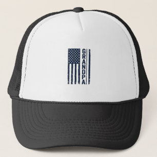 Opa Amerikanische Flagge Distressed Patriotisches  Truckerkappe