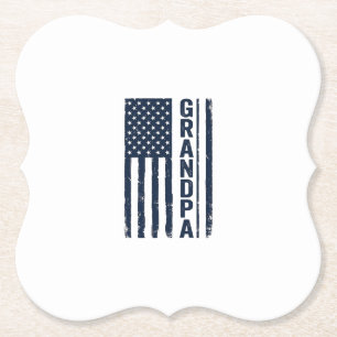 Opa Amerikanische Flagge Distressed Patriotisches  Untersetzer