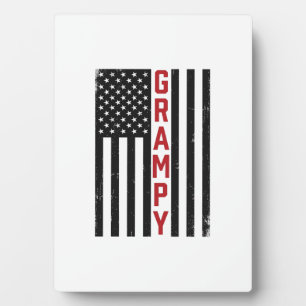 Opa Amerikanische Flagge Patriotisch Vintage Vekto Fotoplatte