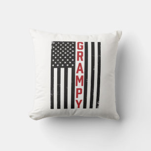 Opa Amerikanische Flagge Patriotisch Vintage Vekto Kissen