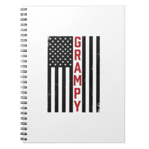 Opa Amerikanische Flagge Patriotisch Vintage Vekto Notizblock