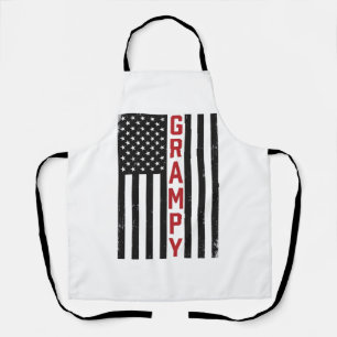 Opa Amerikanische Flagge Patriotisch Vintage Vekto Schürze