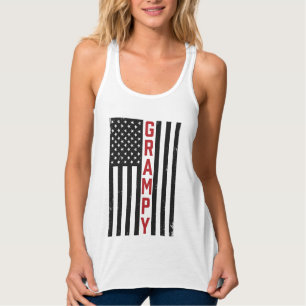 Opa Amerikanische Flagge Patriotisch Vintage Vekto Tank Top