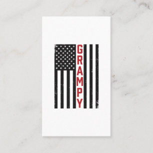 Opa Amerikanische Flagge Patriotisch Vintage Vekto Visitenkarte