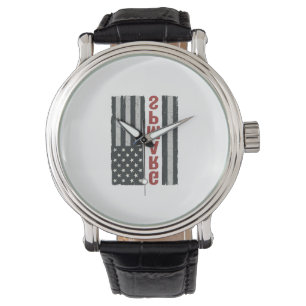 Opa Amerikanische Flagge Vintage Patriotischer Vek Armbanduhr