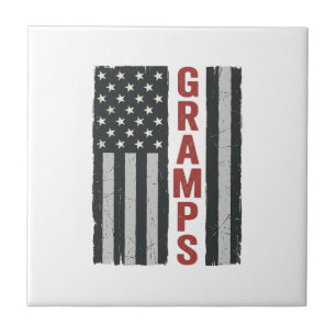 Opa Amerikanische Flagge Vintage Patriotischer Vek Fliese
