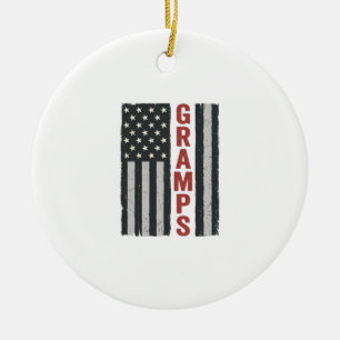 Opa Amerikanische Flagge Vintage Patriotischer Vek Keramik Ornament