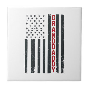 Opa Amerikanische Flagge Vintage Patriotisches Des Fliese