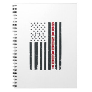 Opa Amerikanische Flagge Vintage Patriotisches Des Notizblock