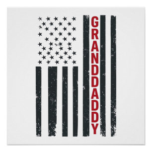 Opa Amerikanische Flagge Vintage Patriotisches Des Poster