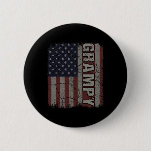 Opa Amerikanische Flagge Vintage Vater-Tag 4. Juli Button