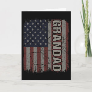 Opa Amerikanische Flagge Vintage zum Vatertag 4. J Karte