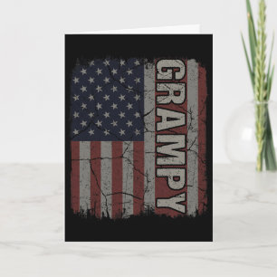Opa Amerikanische Flagge Vintage zum Vatertag 4. J Karte