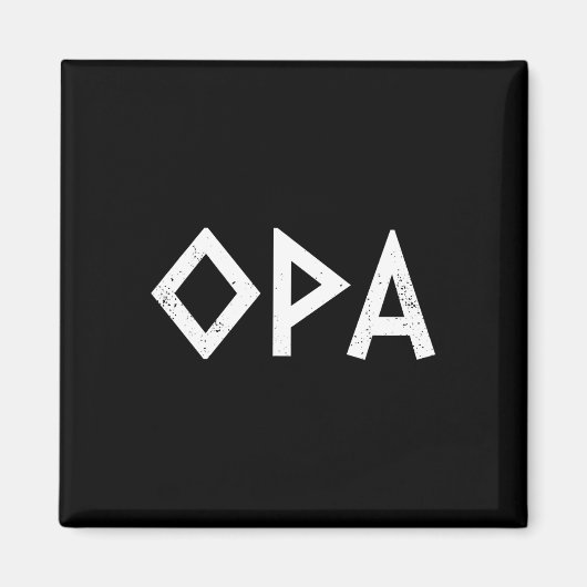 Opa Ancient Griechischer Stolz Fahne Griechischer  Magnet (Vorne)