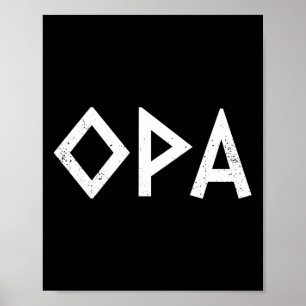 Opa Ancient Griechischer Stolz Fahne Griechischer Poster