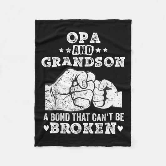 Opa And Grandson A Bond That Cant Be Broken Grandp Fleecedecke (Vorderseite)
