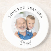 Opa Andenken Foto Getränkeuntersetzer (Vorne)