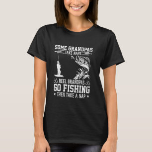 Opa angelt Reel Lustig Angler Vatertag  T-Shirt