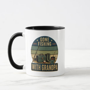 Opa-Angler-Geschenk Vintage-Fischer Tasse