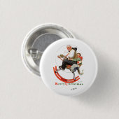 Opa auf Schaukelpferd Button (Vorne & Hinten)