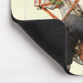Opa auf Schaukelpferd Mousepad (Ecke)