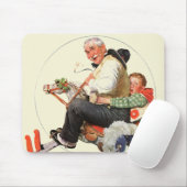 Opa auf Schaukelpferd Mousepad (Mit Mouse)