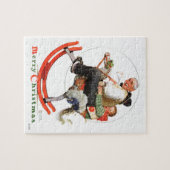 Opa auf Schaukelpferd Puzzle (Horizontal)