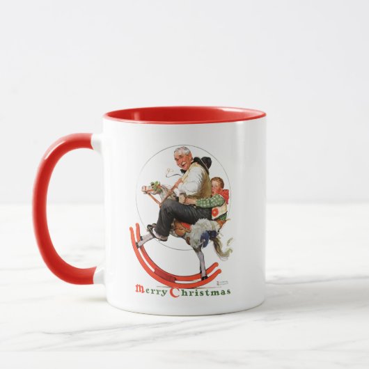 Opa auf Schaukelpferd Tasse (Links)