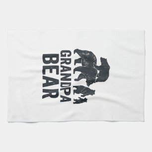 Opa Bär Vintage Gravur Familie Bär Shirt D Geschirrtuch