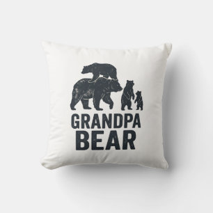 Opa Bär Vintage Gravur Familie Bär Shirt D Kissen