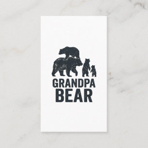 Opa Bär Vintage Gravur Familie Bär Shirt D Visitenkarte