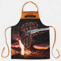Opa-Barbecue-Foto- und Namens-All-Over-Print-Schür