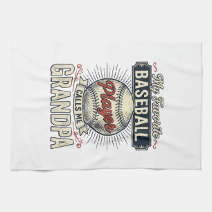 Opa Baseball Vintage Gravur Shirt Design_1 Geschirrtuch