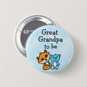 Opa be Little Fox and Teddy Bear Baby Shower Button (Vorne & Hinten)