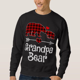 Opa Bear Christmas Pajama Red Buffalo Ma Sweatshirt