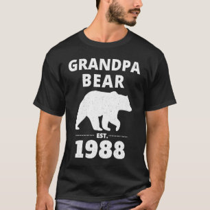 Opa Bear Est 1988 Vintager Bär für Großvater T-Shirt