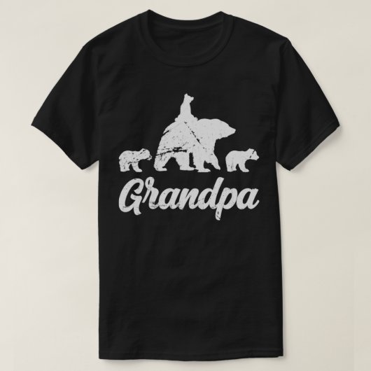 Opa Bear Funny Vathers Day Dada Großvater Pu T-Shirt (Design vorne)