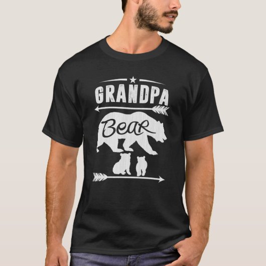 Opa Bear Papa Men Vater B T-Shirt (Vorderseite)