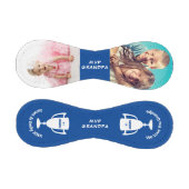 Opa Best je MVP Personalisierte Fotos Blau Baseball (Paneele)