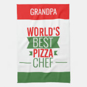 Opa - Bester Pizzakoch der Welt Geschirrtuch (Vertikal)