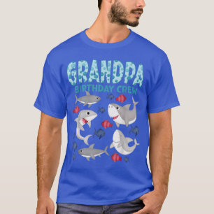 Opa Birthday Crew Haie Thema Familie Matching T-Shirt