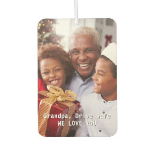 Opa Birthday Drive Sicheres Personalisiertes Foto  Autolufterfrischer