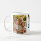 Opa blau-grüner Retro-Fotocollage Kaffeetasse (Links)
