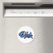 Opa blue Heart Graffiti Magnet (In Situ (Geschirrspüler))