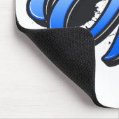 Opa blue Heart Graffiti Mousepad (Ecke)