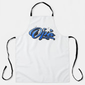 Opa blue Heart Graffiti Schürze Grillschürze (Vorderseite)