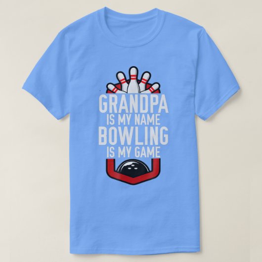 Opa Bowling Bowling Grandpa T T-Shirt (Design vorne)