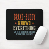 Opa-Buddy kennt alles Vatertag Retro Mousepad (Mit Mouse)